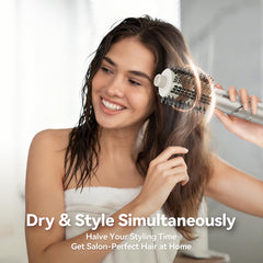 Esctabalt oval brush attachment suits all hair types from straight to curly