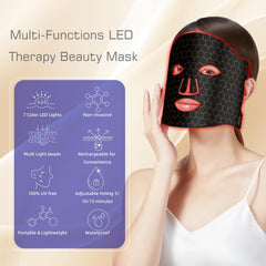 Eshomey LED mask worn on the face shows comfortable, adjustable fit