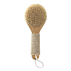 ESKER Dry Brush bristles close-up for gentle exfoliation and improved circulation.