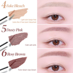 Espoir Brow Color Fixing Cara applying brows demonstrating natural definition