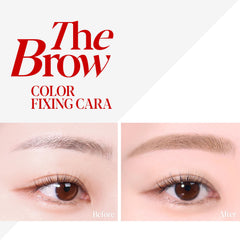 Espoir Brow Color Fixing Cara taupe swatch provides neutral brow balance