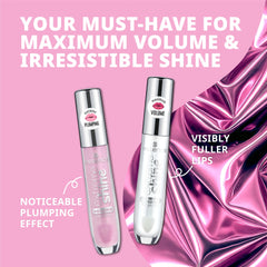 essence Extreme Shine Lip Gloss 10 cool shimmer swatch for evening glam