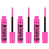 essence I Love Extreme Crazy Volume Mascara pack-front shows value-packed triple-pack for everyday wear.