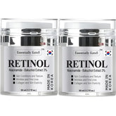 Essentially KateS Retinol Moisturizer pack shot highlighting value of 2x50ml for routine