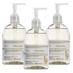 Essentials glycerin hand soap unscented 12oz pump by sink demonstrates easy rinse and no sticky residue
