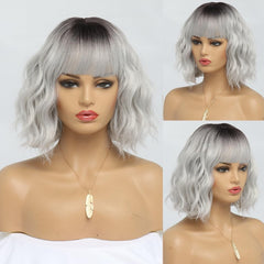 EssionTech ombre-grey-wavy-bob-14in adds dimension for versatile looks.