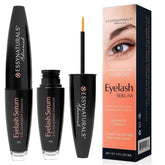EssyNaturals Advanced eyelash serum bottle shows sleek packaging for daily growth support.