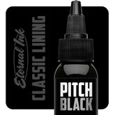 Eternal Ink Pitch Black Classic Lining 1oz bottle for precise, high-opacity lining.