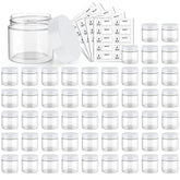 Eternal Moment 2oz clear jar with white lid ready for cosmetics storage and travel.
