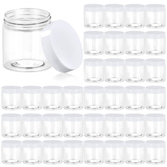 Eternal Moment 4 oz clear jar with white lid in a 36-pack for organized cosmetics.