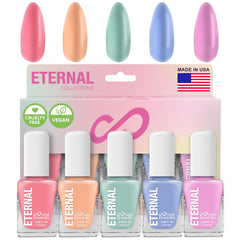 Eternal Pastel Nail Polish Set pink bottle with glossy finish for everyday wear