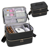 Ethereal Leather Nail Polish Organizer Case top view for easy access and organized storage.