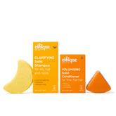 Ethique Beauty clarifying shampoo bar closeup showing oil-control action