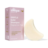 Ethique Gentle Unscented Shampoo Bar with Cocoa Butter close-up showing cocoa butter for soft hair benefits