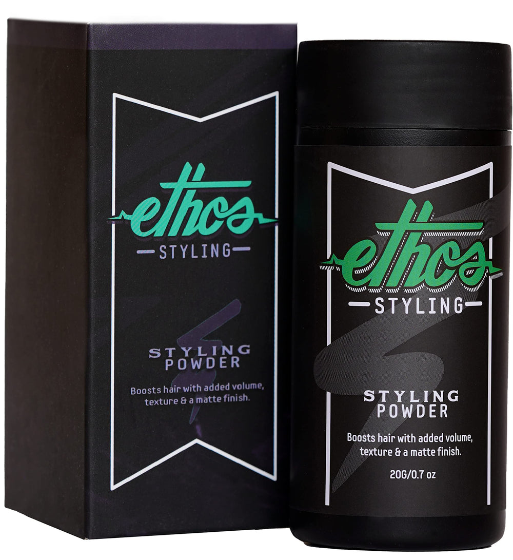 Ethos Styling Texture Powder application shows root lift and textured finish.