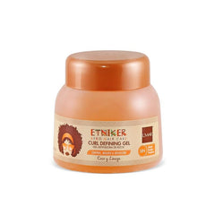ETNIKER Curl Defining Gel finger-coiling for enhanced curl definition.