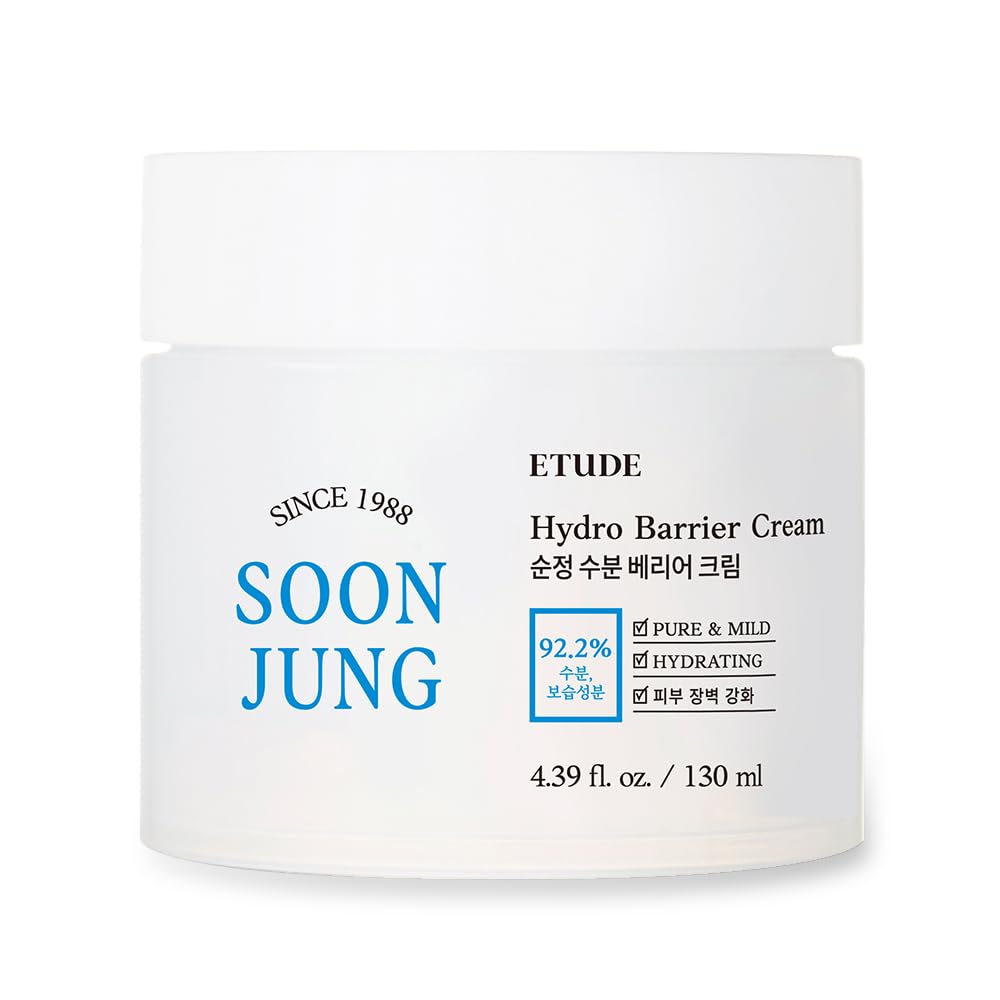 ETUDE SoonJung Hydro Barrier Cream jar closeup highlighting soothing hydration and barrier support