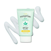 ETUDE Sunprise bottle close-up showing weightless texture for sensitive skin.