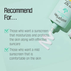 ETUDE Sunprise SPF50+ PA++++ bottle swatch highlights broad protection and quick absorption.