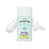 ETUDE Sunprise sunscreen bottle shows a mineral formula for sensitive skin and daily protection.