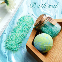 EUASOO bath salt to soothe and refresh during a soak.