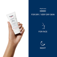 Eucerin 5% Urea label close-up showing moisture-boosting formula.