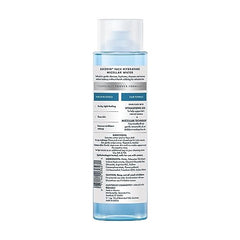 Closeup of Eucerin micellar water bottle highlighting fragrance-free formula for sensitive skin