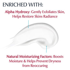 Eucerin Intensive Repair Lotion 3D formula closeup highlights moisturizing, exfoliating, and conditioning benefits