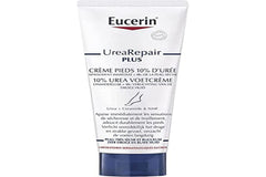 Eucerin UreaRepair Plus Foot Cream 100ml tube provides deep hydration for very dry feet.