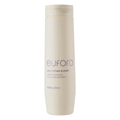Eufora Beautifying Elixirs Bodifying Shampoo bottle demonstrates color-safe cleansing for vibrant hair