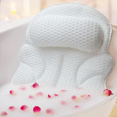EULAXLAB bath pillow ergonomic head-neck-back support for a deeper, more relaxing soak.