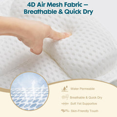 EULAXLAB bath pillow with strong suction cups stays in place during soaks.
