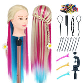 Eumos mannequin head 29in hair length for realistic styling practice