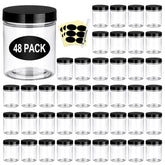 Eupako 6oz jar front view showing compact, durable cosmetic storage solution