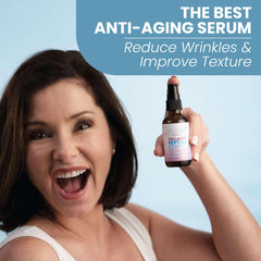 Eva Naturals Collagen Peptide Serum on hand for quick application.