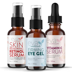Eva Naturals facelift vitamin C serum pump bottle for brightening and even tone