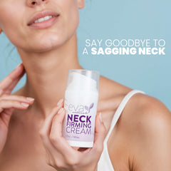 Eva Naturals neck firming cream texture swatch, showcasing smooth, hydrating formula.