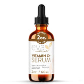 Eva Naturals Vitamin C Serum bottle closeup for clear skin benefits