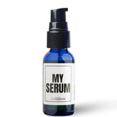 Evan Alexander Fine Grooming MY Serum Beard Oil bottle nourishes facial hair.