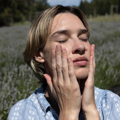 boswellia resin depiction with evanhealy hydrosoul, suggesting a natural aroma for facial use.