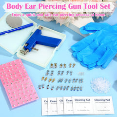 Evatage piercing stud pack provides varied sizes and colors for versatile styling.