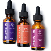 Eve Hansen Hyaluronic Acid Serum bottle closeup providing deep hydration for smoother skin.