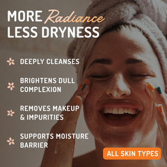 Eve Hansen Vitamin C Cleanser packaging image emphasizing USA-made and clean ingredients.