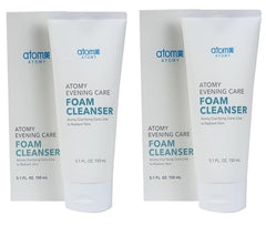 Evening Care foam cleanser bottle front view for evening skincare routine