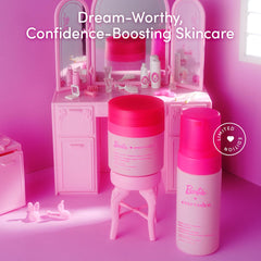 Evereden Barbie face cream tube emphasizes hydration for young, comfortable skin.