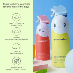 Evereden Kids Cloud foamy bath-time texture excites children to wash.