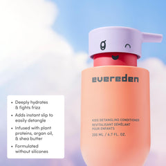 Evereden Kids Conditioner Detangler apply as leave-in option for smooth, manageable hair