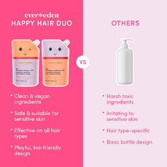 Evereden conditioner label closeup highlighting silicone-free, nourishing ingredients.