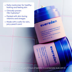 Evereden Kids Face Cream applied to a child’s cheeks for soothing moisture.