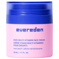 Evereden Kids Face Cream Cool Peach bottle promotes gentle hydration for sensitive skin.
